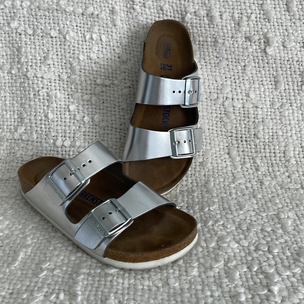 Silver Birkenstocks